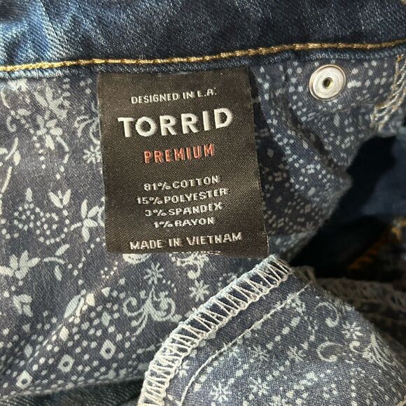 TORRID Jeans Size 12R Blue Curvy Fit High Rise Skinny Leg Stretch Cropped Jean - Picture 5 of 6